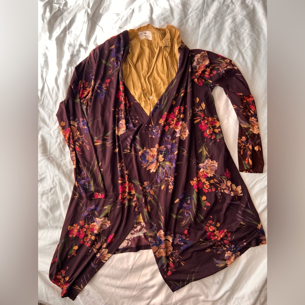 Blouse and Cardigan Set.